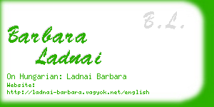 barbara ladnai business card